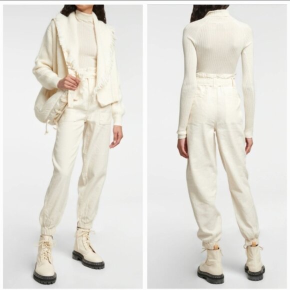 POLO RALPH LAUREN Nwt Belted Jogger 26 Cream Beige Light Tan Khaki Bone - Picture 3 of 14